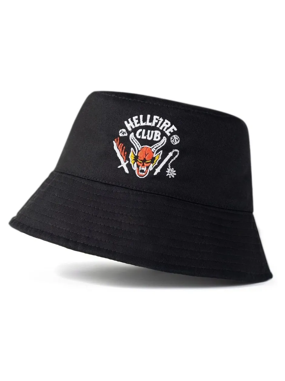 Vanilla Underground Black Stranger Things Bucket Hat New