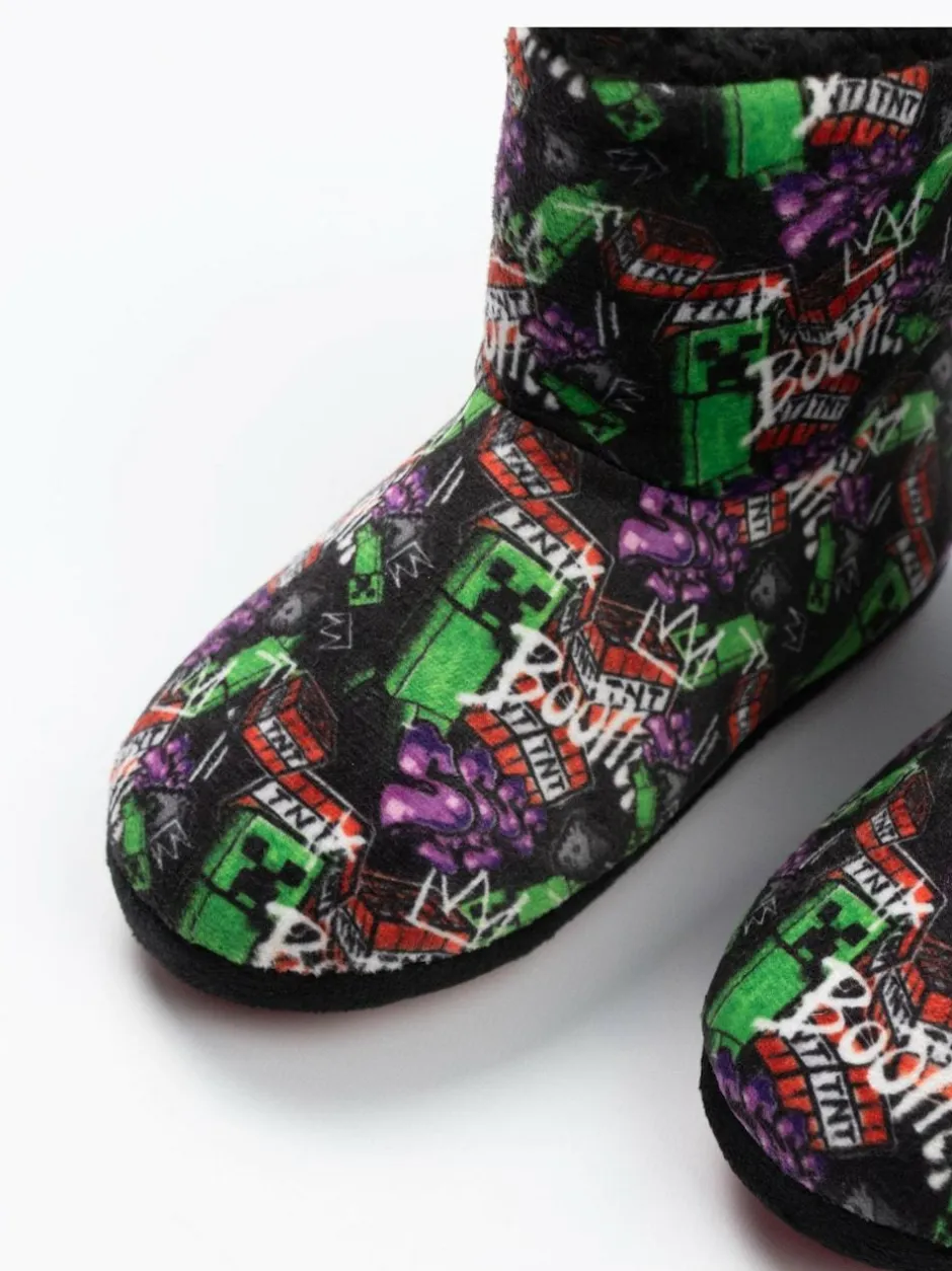 Vanilla Underground Black Minecraft Slipper Boots Outlet