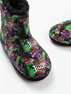 Vanilla Underground Black Minecraft Slipper Boots Outlet