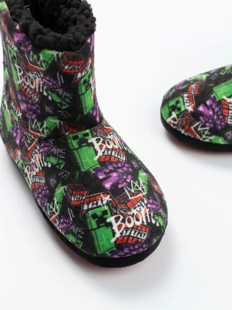 Vanilla Underground Black Minecraft Slipper Boots Outlet