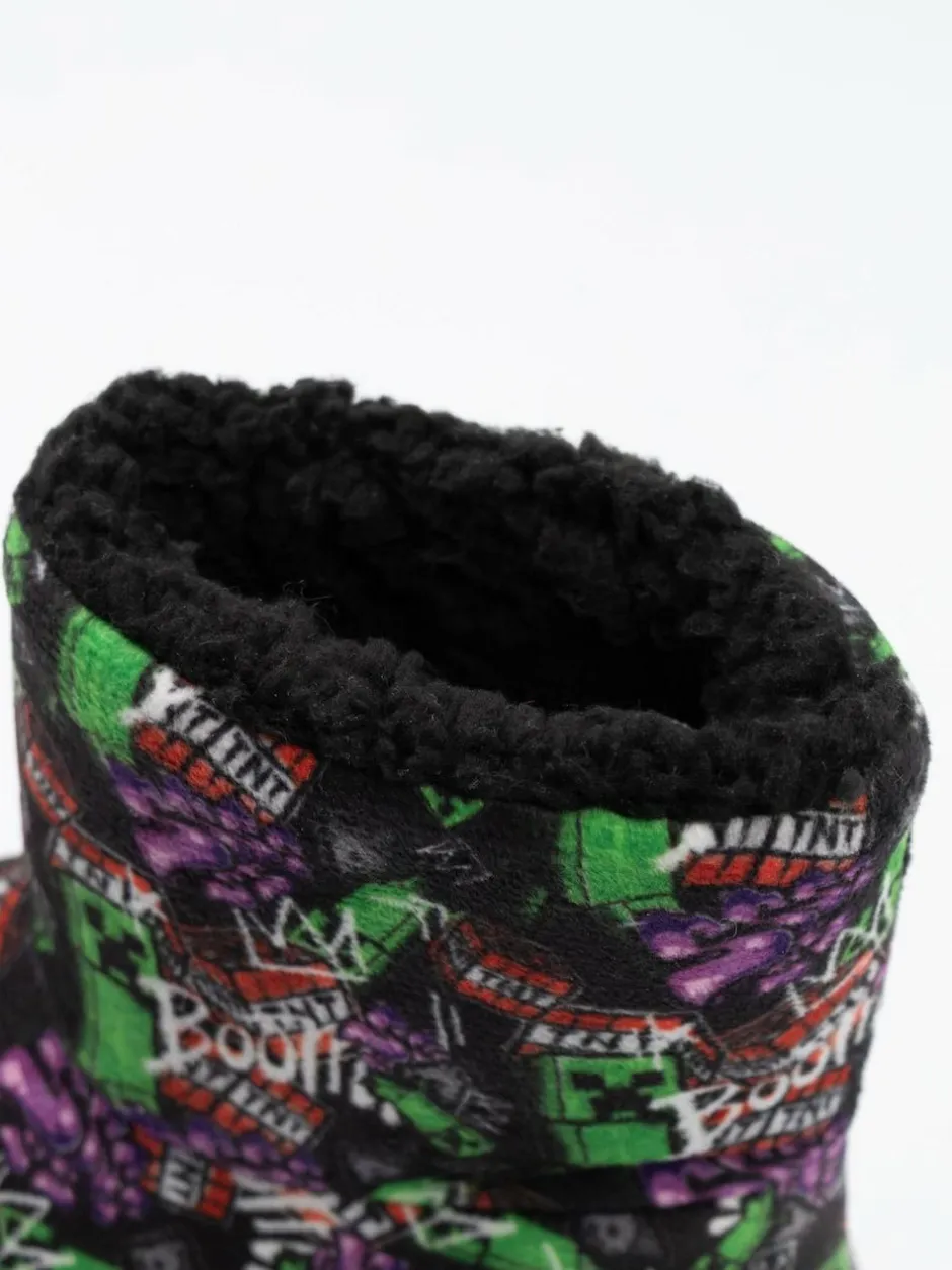 Vanilla Underground Black Minecraft Slipper Boots Outlet