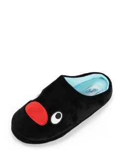 Vanilla Underground Black Pingu Mule Slippers