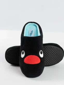 Vanilla Underground Black Pingu Mule Slippers