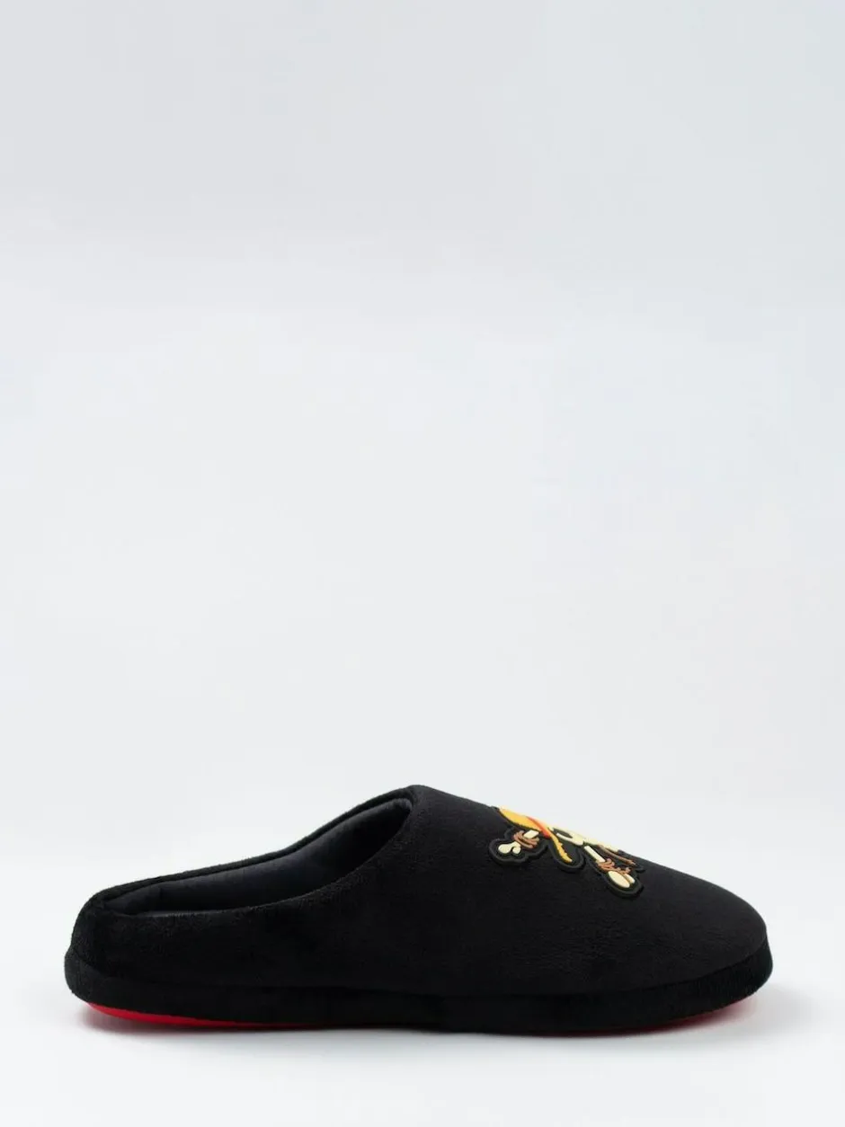 Vanilla Underground Black One Piece Mule Slippers Outlet