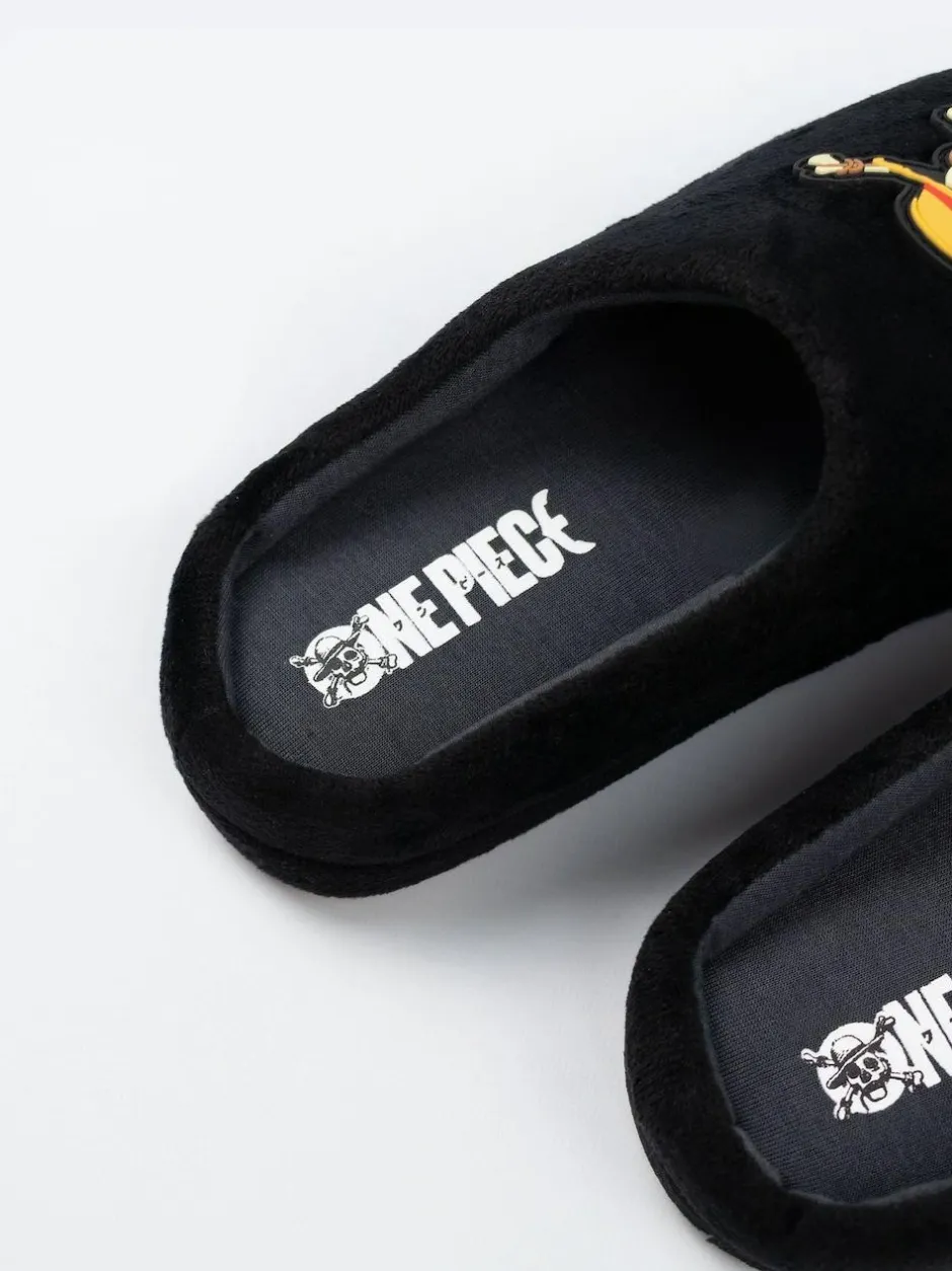 Vanilla Underground Black One Piece Mule Slippers Hot