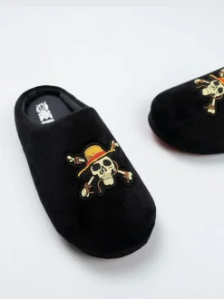 Vanilla Underground Black One Piece Mule Slippers Hot
