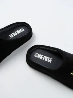 Vanilla Underground Black One Piece Mule Slippers Hot