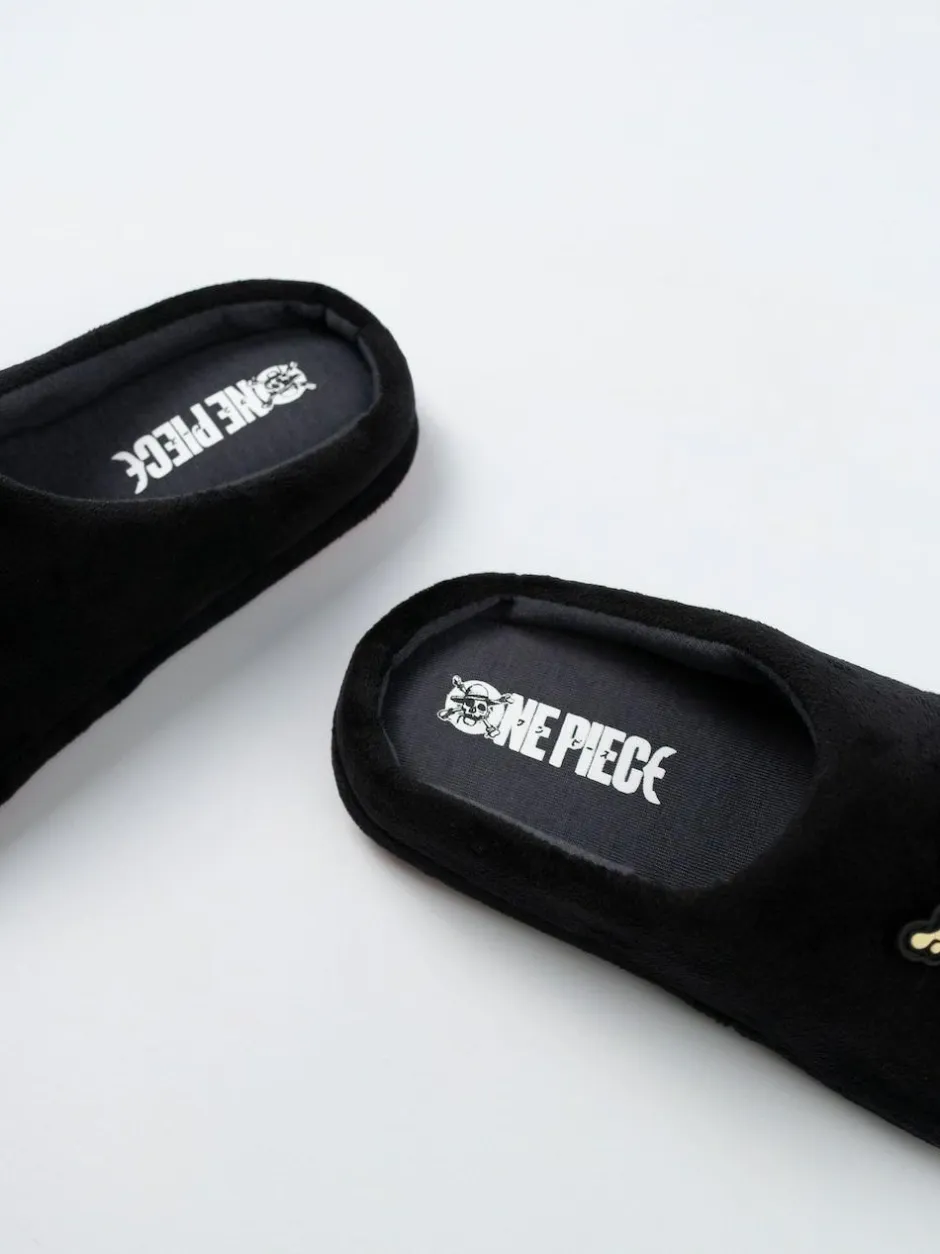Vanilla Underground Black One Piece Mule Slippers Hot