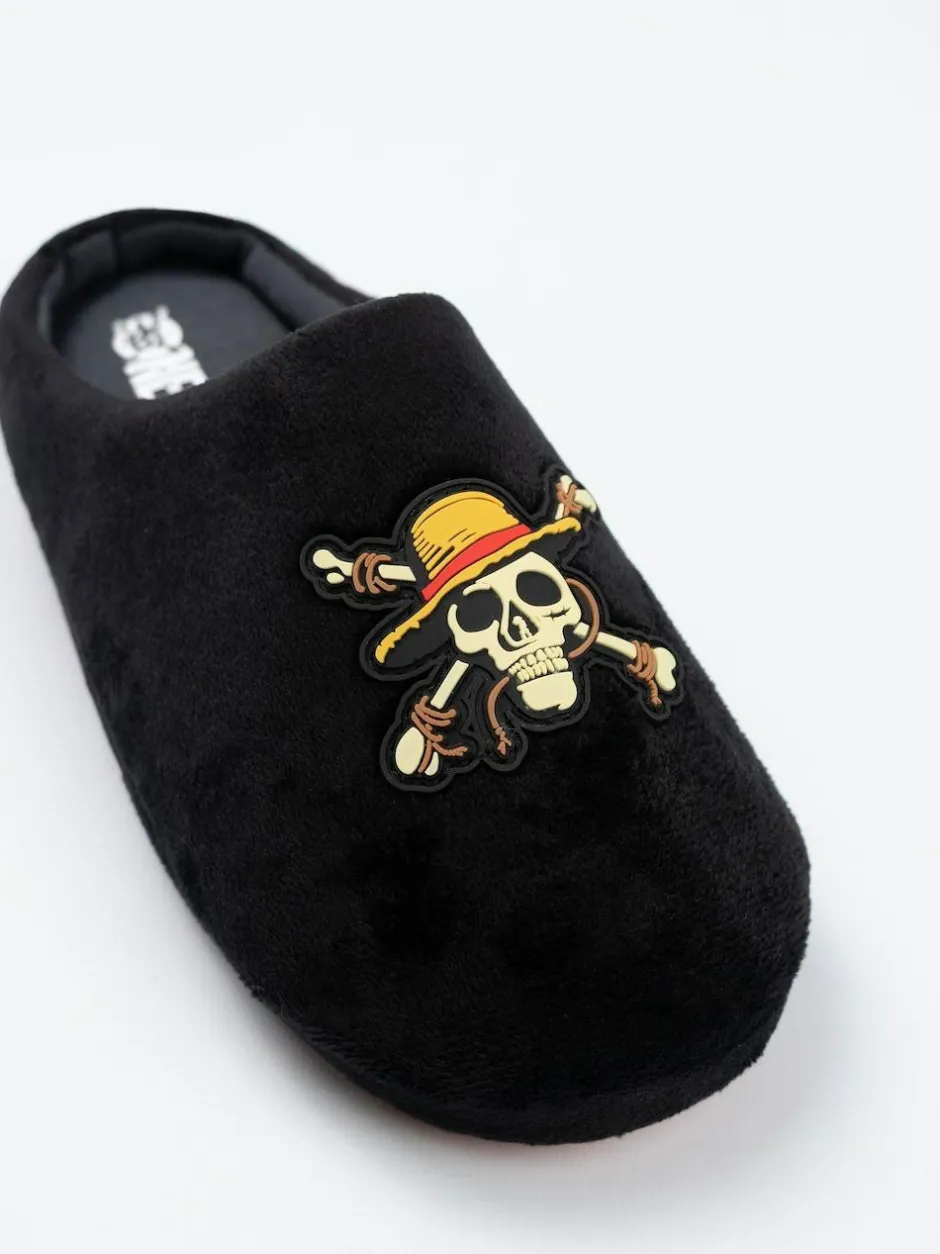 Vanilla Underground Black One Piece Mule Slippers Hot