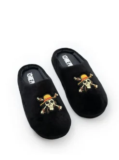 Vanilla Underground Black One Piece Mule Slippers Hot