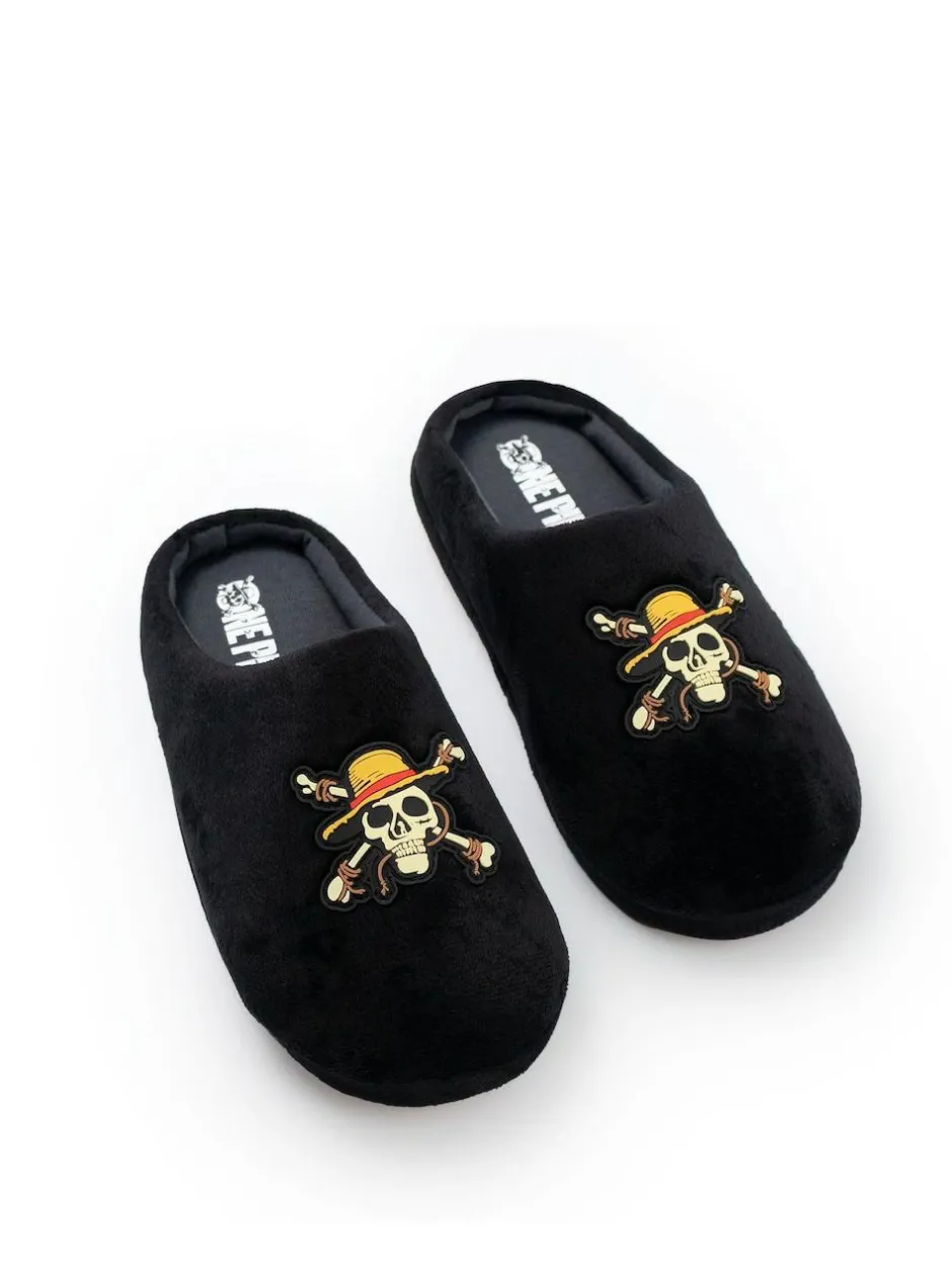 Vanilla Underground Black One Piece Mule Slippers Hot