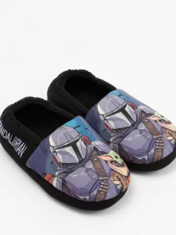 Vanilla Underground Black Mandalorian Winter Slippers Hot
