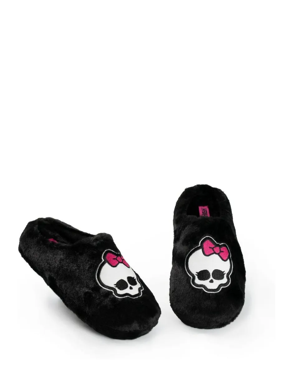Vanilla Underground Black Monster High Mule Slippers Hot