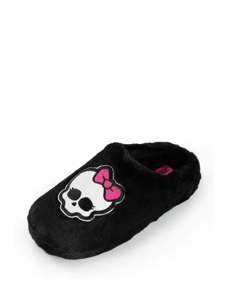 Vanilla Underground Black Monster High Mule Slippers Hot