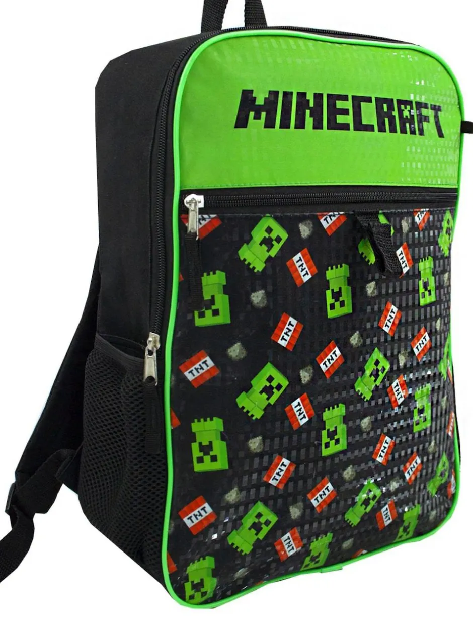 Vanilla Underground Black Minecraft Backpack Set 5 Piece Discount