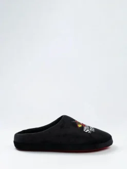 Vanilla Underground Black Stranger Things Mule Slippers