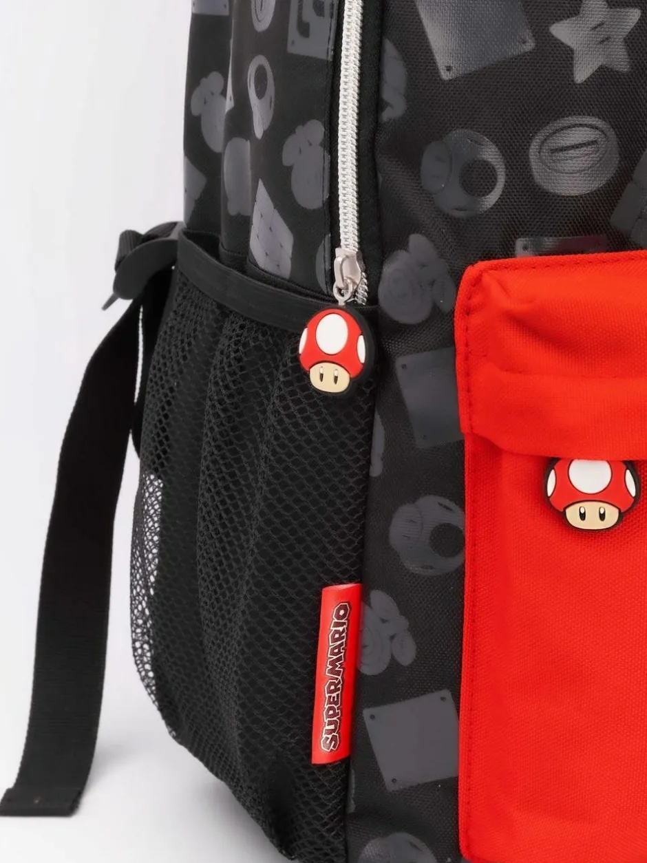 Vanilla Underground Black Super Mario All Over Print Backpack Clearance