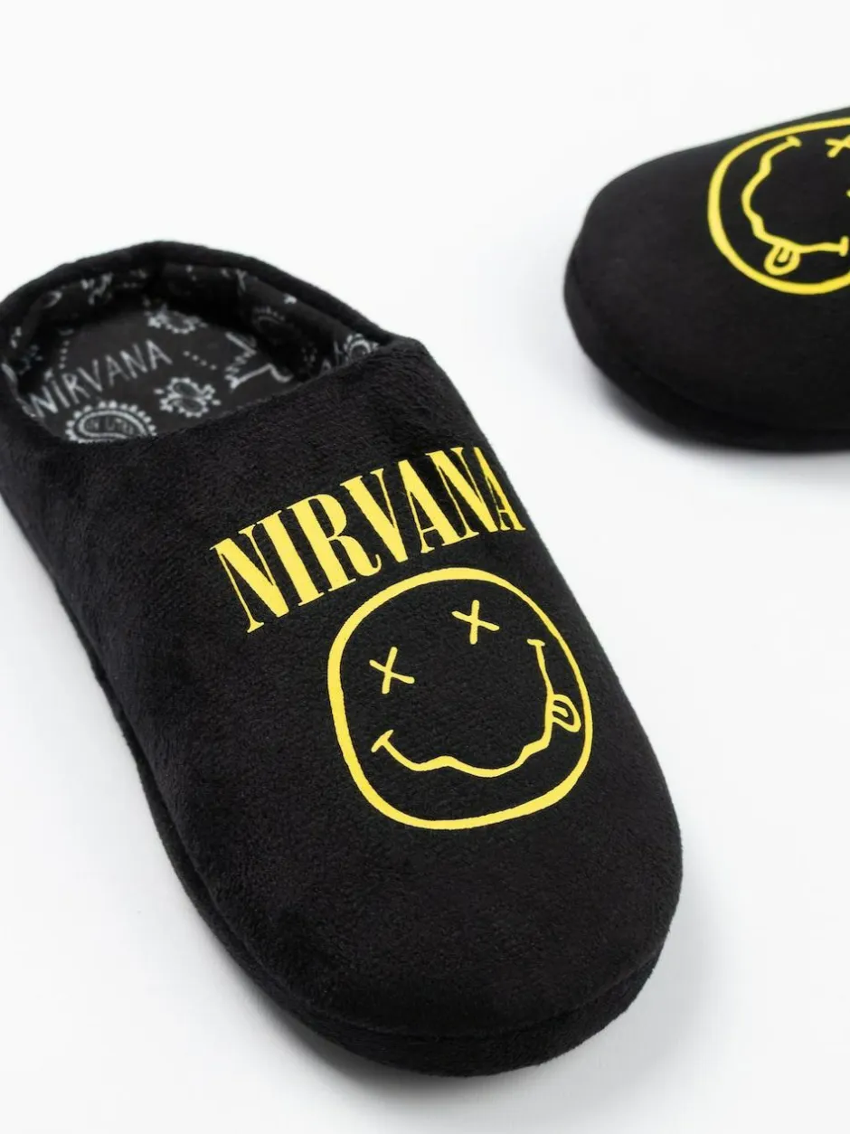 Vanilla Underground Black Nirvana Mule Slippers Sale