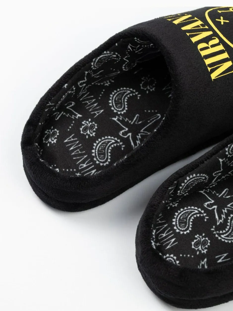 Vanilla Underground Black Nirvana Mule Slippers Sale