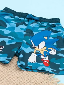 Vanilla Underground Blue Boys Sonic The Hedgehog Licencing Swim Shorts Discount