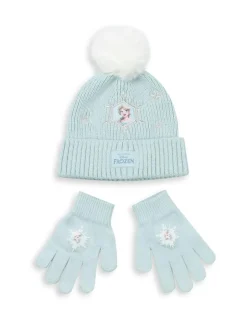 Vanilla Underground Blue Disney Frozen Beanie and Gloves Set Best