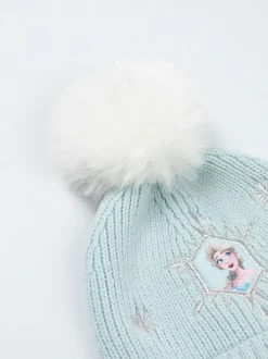 Vanilla Underground Blue Disney Frozen Beanie and Gloves Set Best