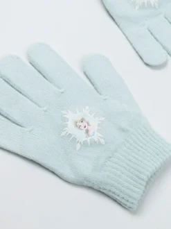 Vanilla Underground Blue Disney Frozen Beanie and Gloves Set Best