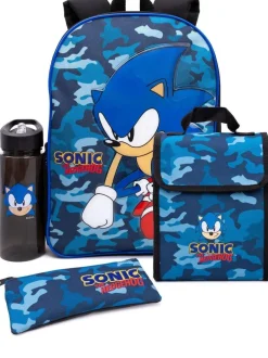 Vanilla Underground Blue Sonic Sonic the Hedgehog Boys Sonic Placement Print And Camo Print 4 Piece Back To School Set New