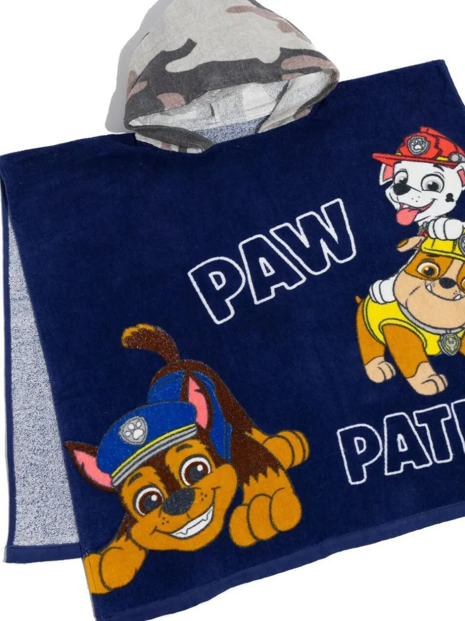 Vanilla Underground Blue Paw Patrol Character Towel 100% Cotton Poncho Discount