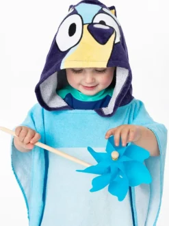 Vanilla Underground Blue Kids Bluey 100% Cotton Towel Poncho Best