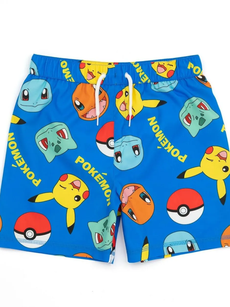 Vanilla Underground Blue Pokemon Boys Swim Shorts 2 Pack