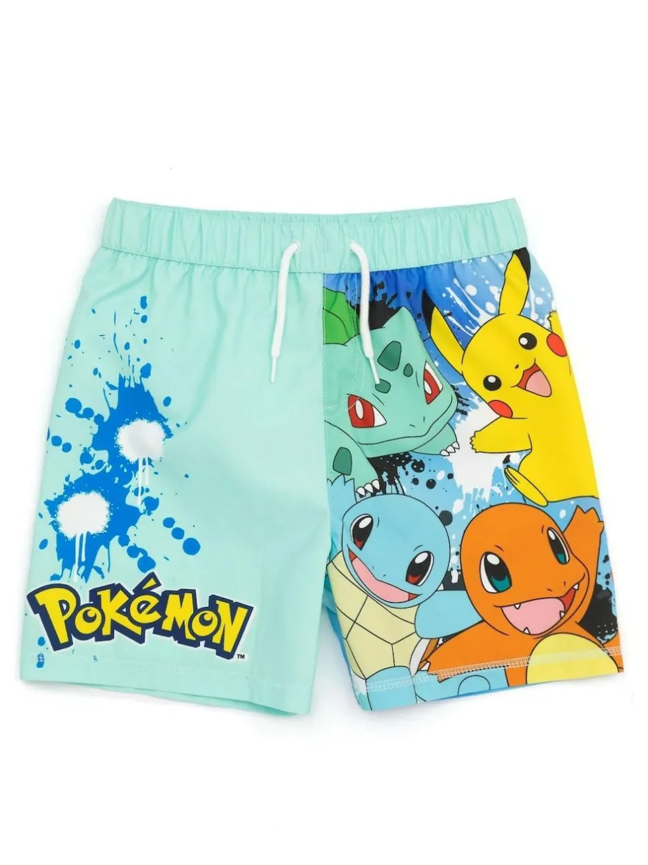 Vanilla Underground Blue Pokemon Boys Swim Shorts 2 Pack