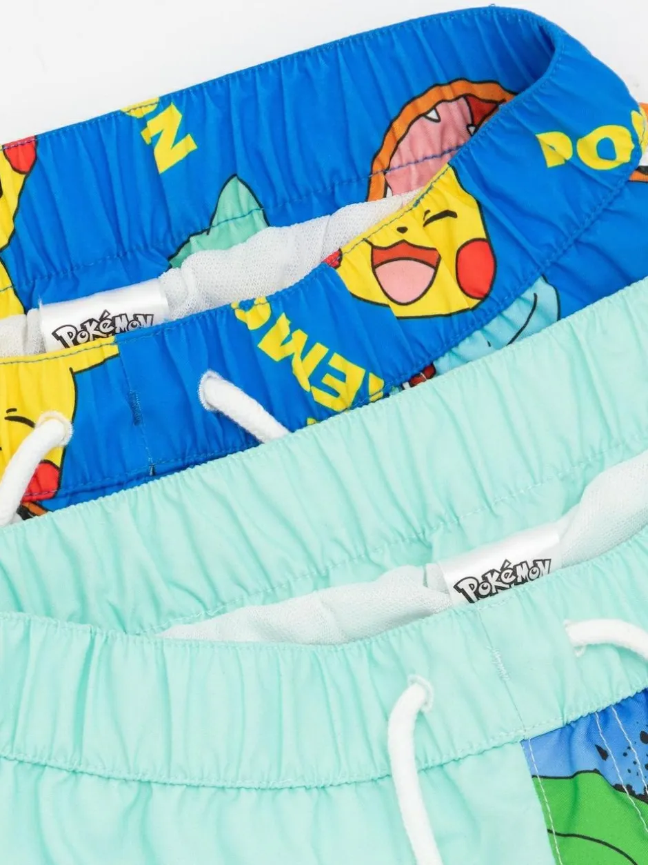 Vanilla Underground Blue Pokemon Boys Swim Shorts 2 Pack