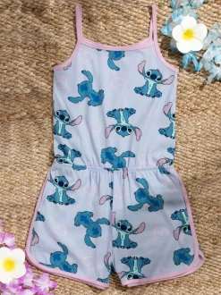 Vanilla Underground Girls Disney Stitch Sleeveless Playsuit Blue Sale
