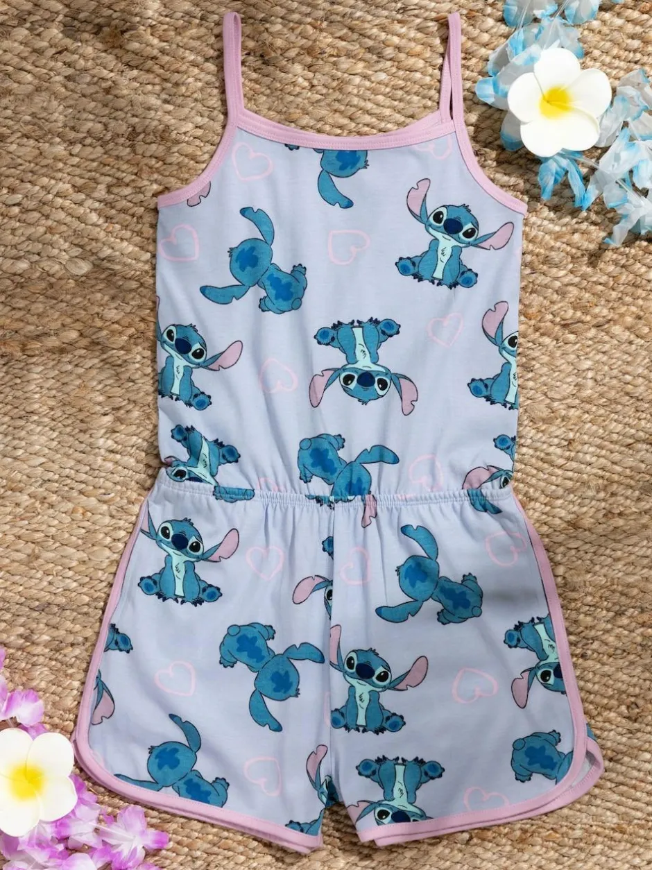 Vanilla Underground Girls Disney Stitch Sleeveless Playsuit Blue Sale