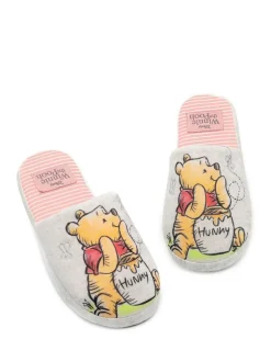 Vanilla Underground Ecru Winnie the Pooh Womens Winter Mule Slippers