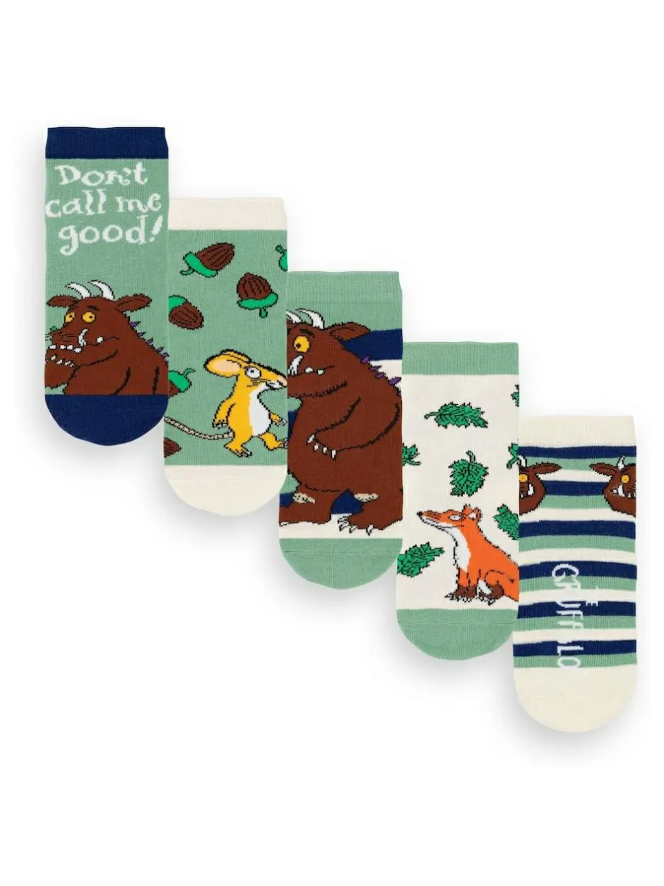 Vanilla Underground Green Kids Gruffalo Socks 5 Pack Discount