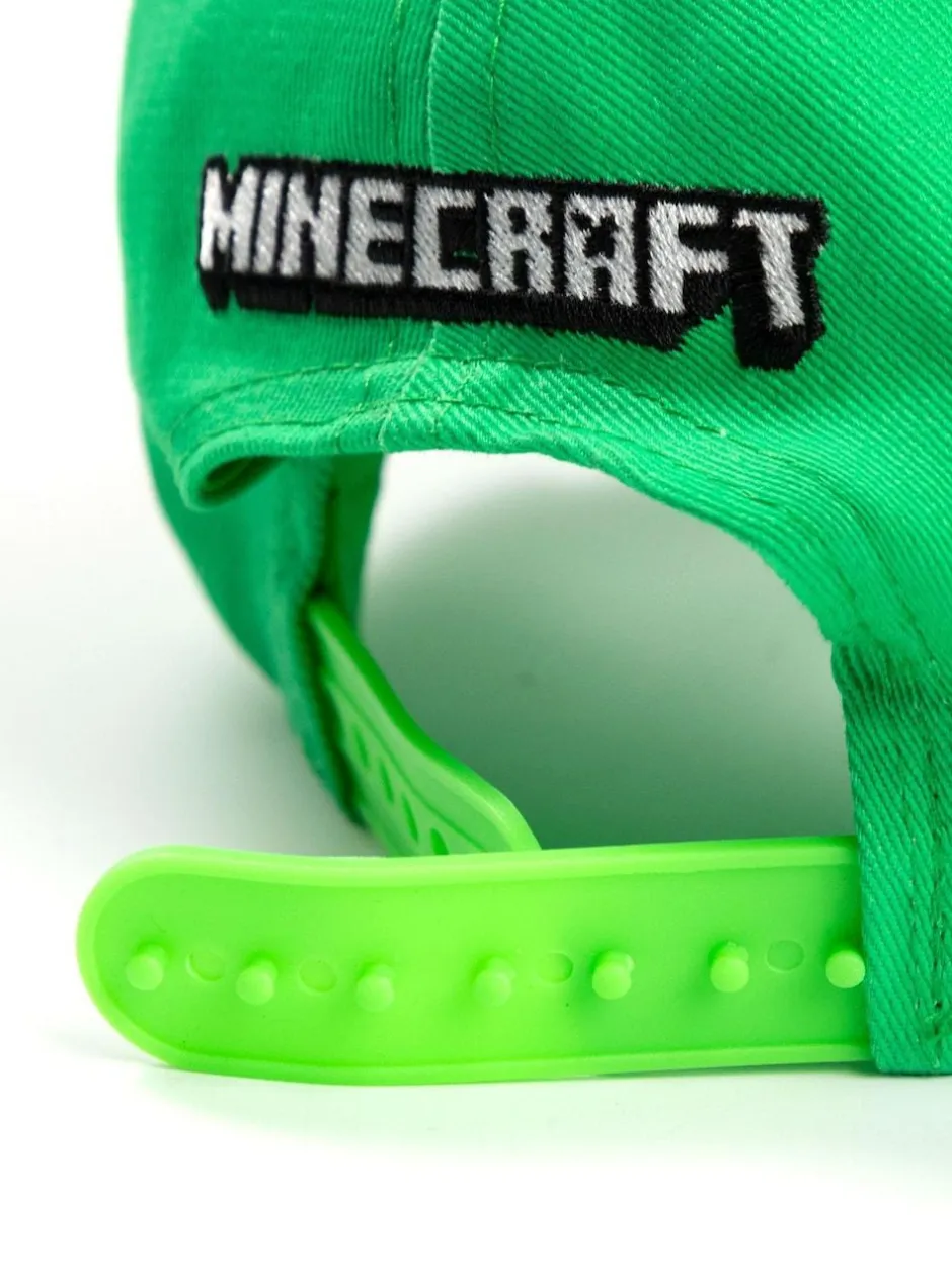 Vanilla Underground Green Minecraft Boys Green Creeper Snapback Curved Peak Cap Best