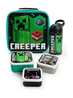 Vanilla Underground Green Minecraft Xbox Licensed Lunch Box Set Hot