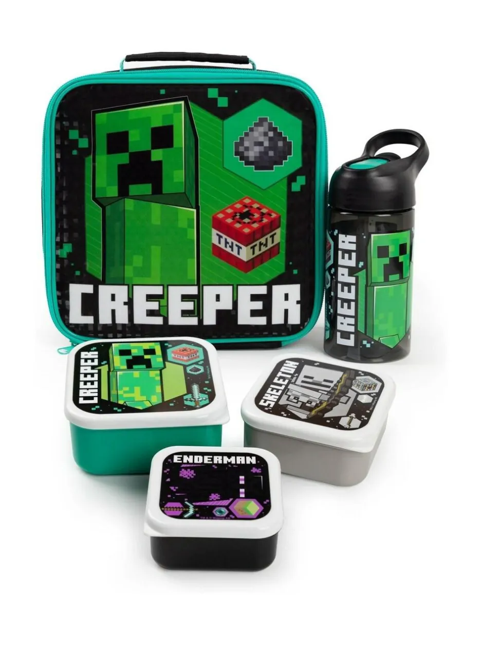 Vanilla Underground Green Minecraft Xbox Licensed Lunch Box Set Hot