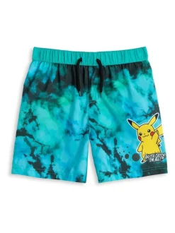 Vanilla Underground Green Boys Pokemon Pikachu Swim Shorts New