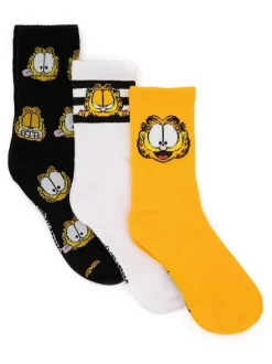 Vanilla Underground Orange Mens Garfield Socks 3 Pack Outlet