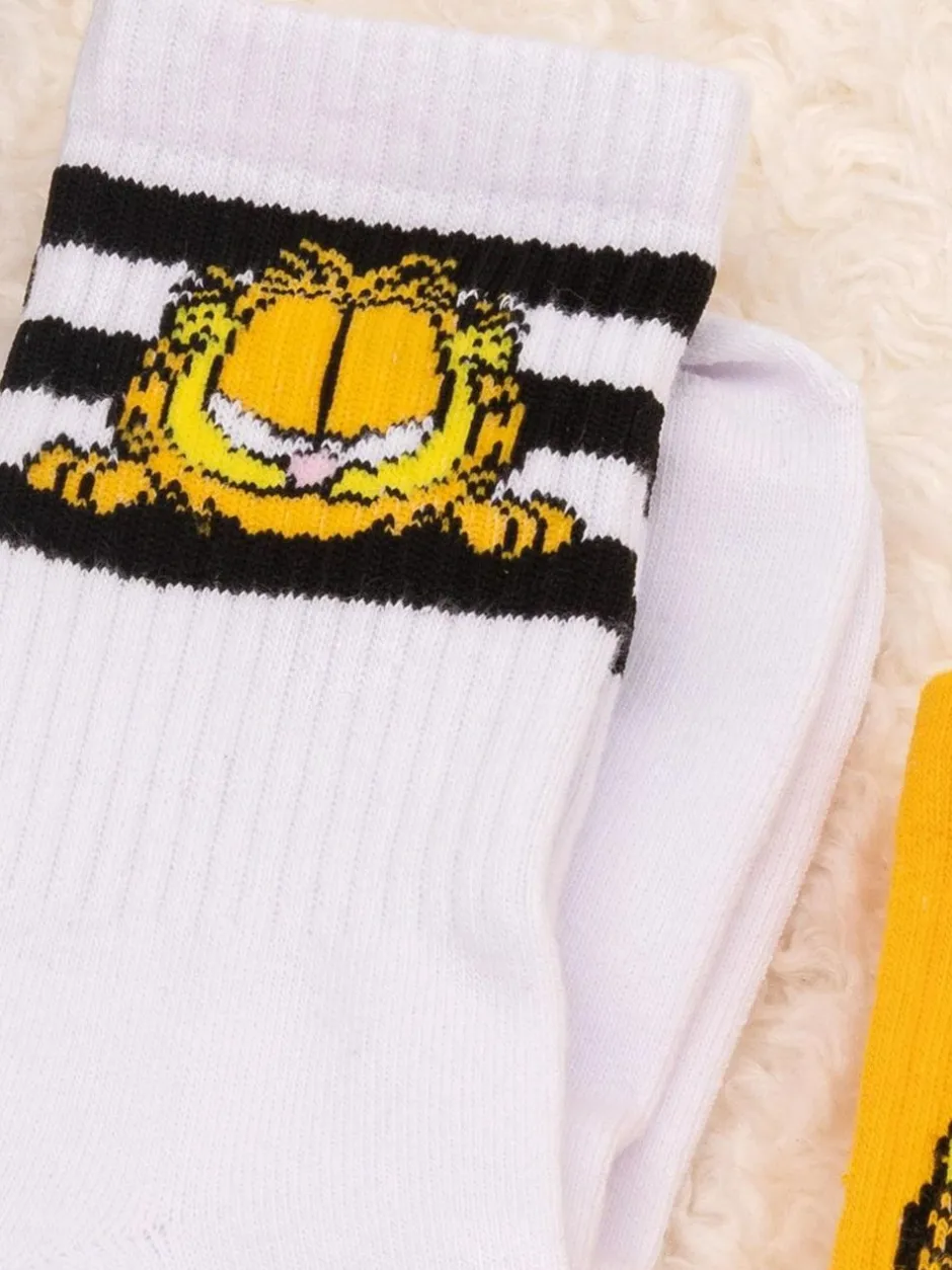 Vanilla Underground Orange Mens Garfield Socks 3 Pack Outlet