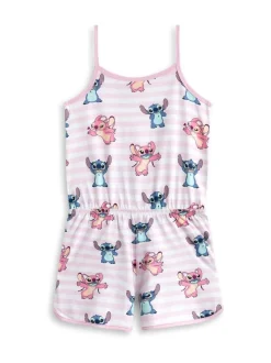 Vanilla Underground Girls Disney Stitch Sleeveless Playsuit Pink