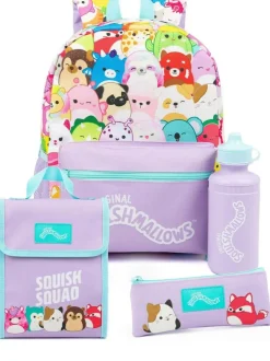 Vanilla Underground Purple Squishmallows Girls 4 Piece Backpack Set Best