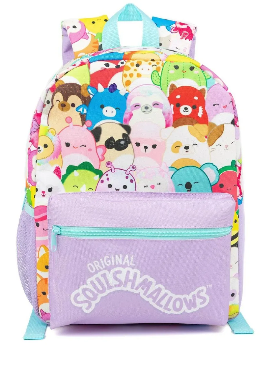 Vanilla Underground Purple Squishmallows Girls 4 Piece Backpack Set Best