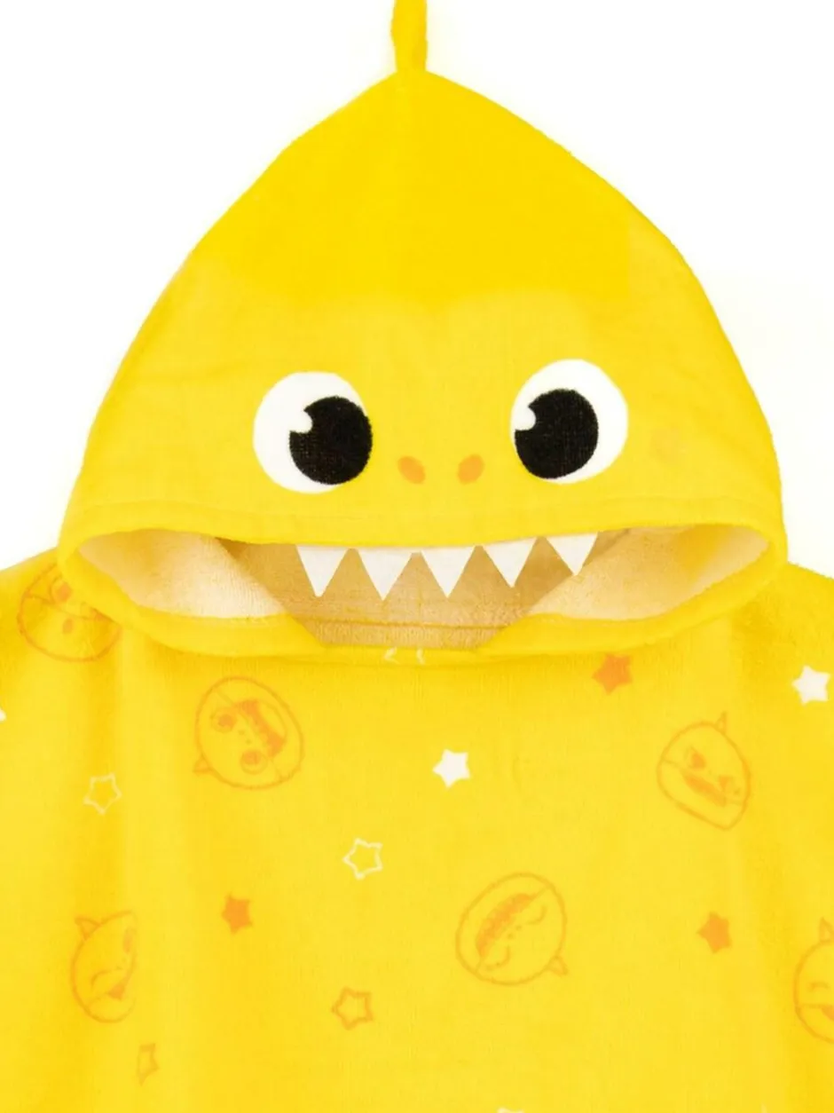 Vanilla Underground Yellow Character Baby Shark 100% Cotton Towel Poncho New
