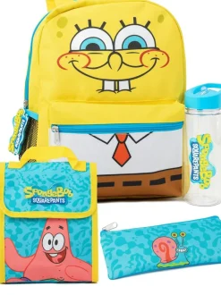 Vanilla Underground Yellow SpongeBob SquarePants Unisex Kids 4 Piece Backpack Set Outlet