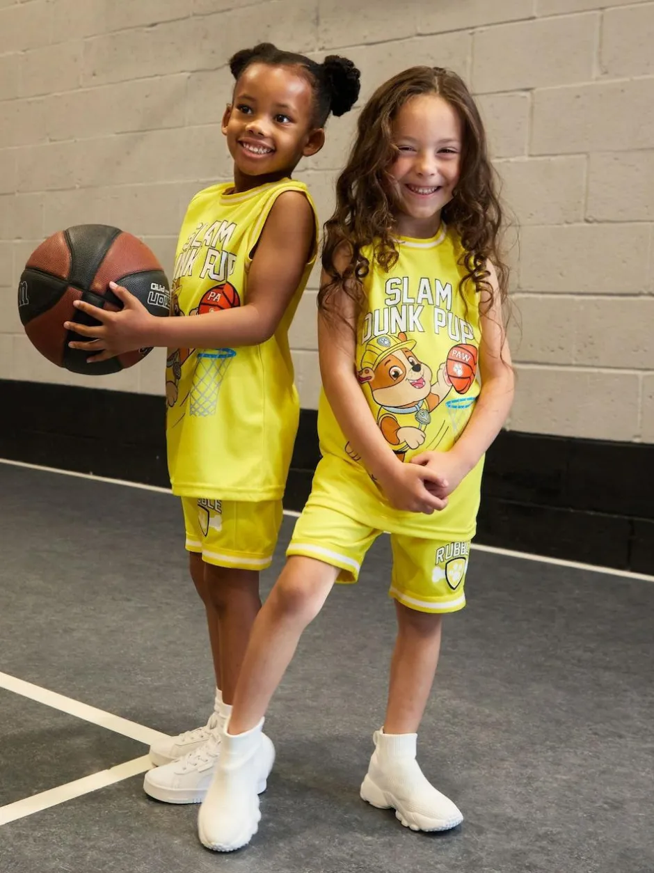 Vanilla Underground Paw Patrol Kids Marshall 2 Piece Basketball Set Yellow Hot