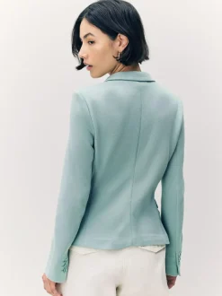 VERO MODA Light Teal Fitted Blazer Online